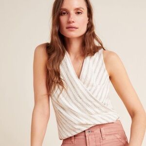 Maeve for Anthropologie V-Neck Sleeveless Top. Size M